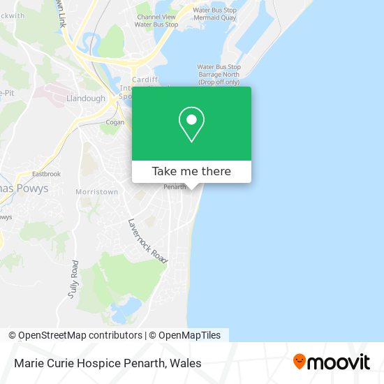 Marie Curie Hospice Penarth map