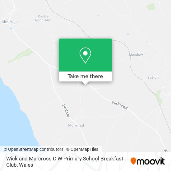 Wick and Marcross C W Primary School Breakfast Club map