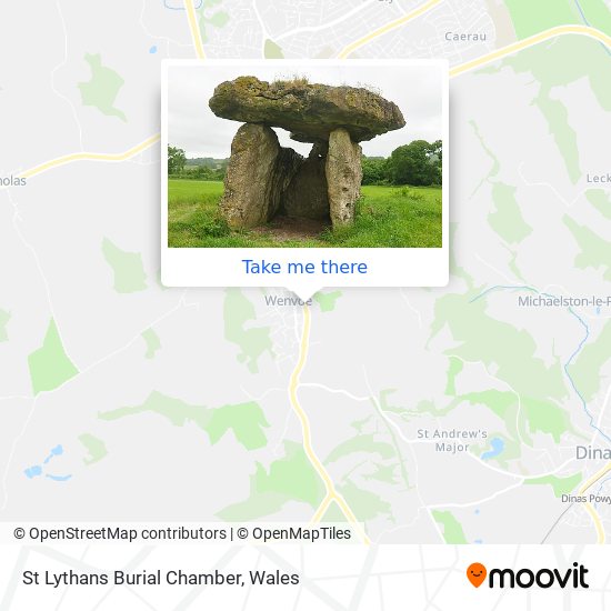 St Lythans Burial Chamber map