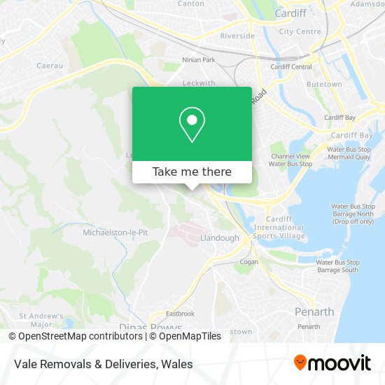 Vale Removals & Deliveries map