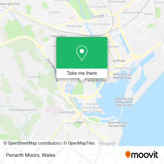 Penarth Moors map