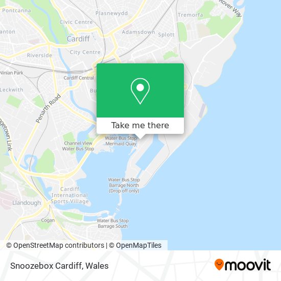 Snoozebox Cardiff map