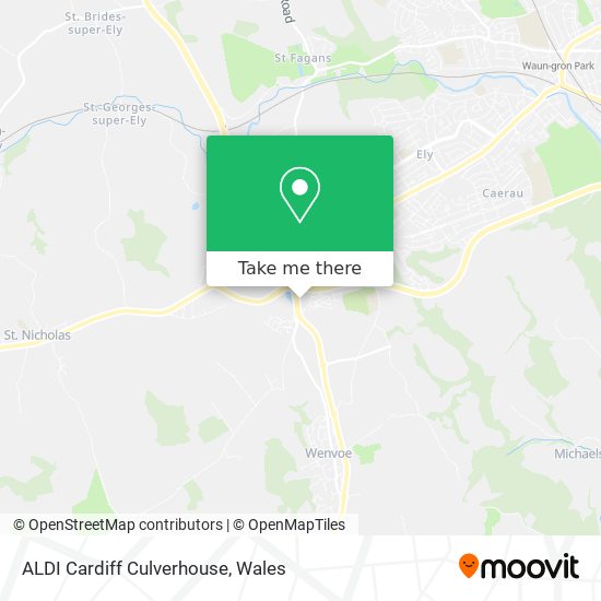 ALDI Cardiff Culverhouse map