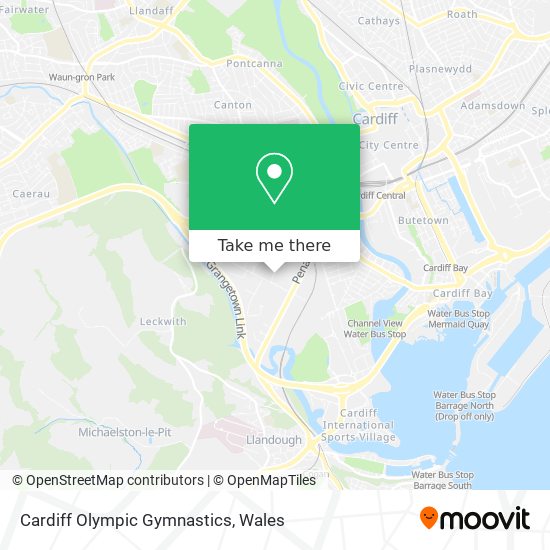 Cardiff Olympic Gymnastics map