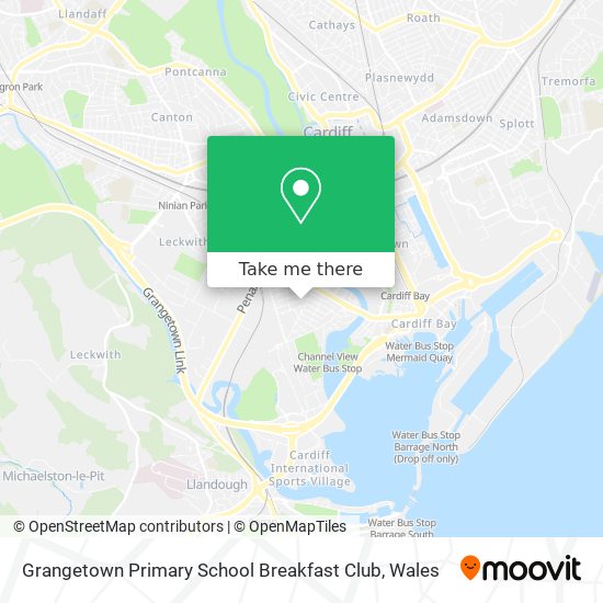 Grangetown Primary School Breakfast Club map