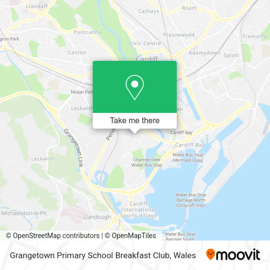Grangetown Primary School Breakfast Club map