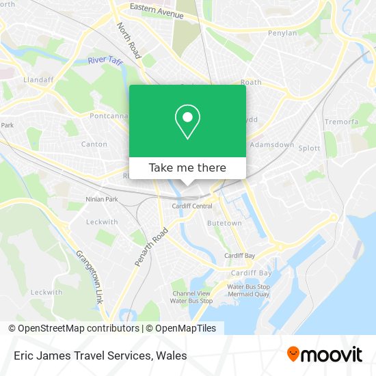 Eric James Travel Services map