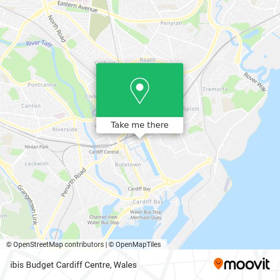 ibis Budget Cardiff Centre map