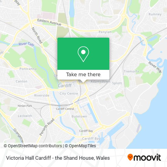 Victoria Hall Cardiff - the Shand House map