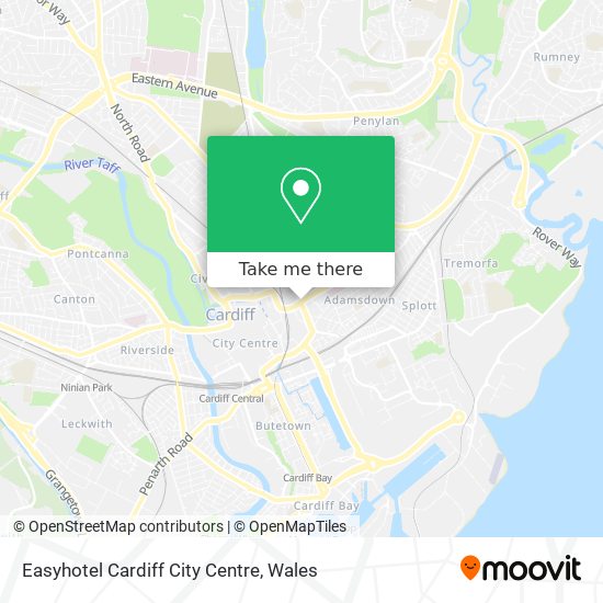 Easyhotel Cardiff City Centre map