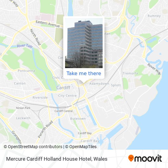Mercure Cardiff Holland House Hotel map