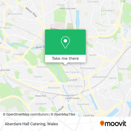 Aberdare Hall Catering map