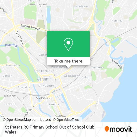 St Peters RC Primary School Out of School Club map
