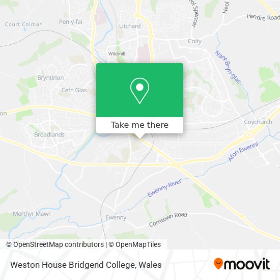 Weston House Bridgend College map