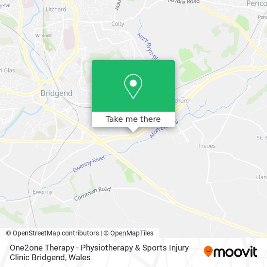 One2one Therapy - Physiotherapy & Sports Injury Clinic Bridgend map