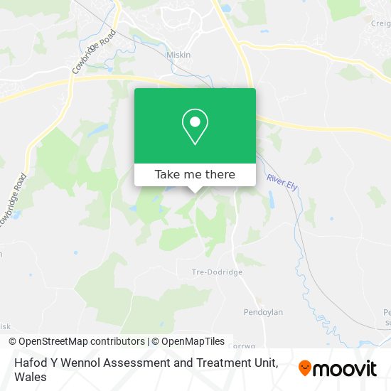 Hafod Y Wennol Assessment and Treatment Unit map