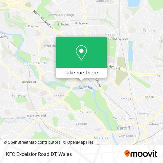 KFC Excelsior Road DT map