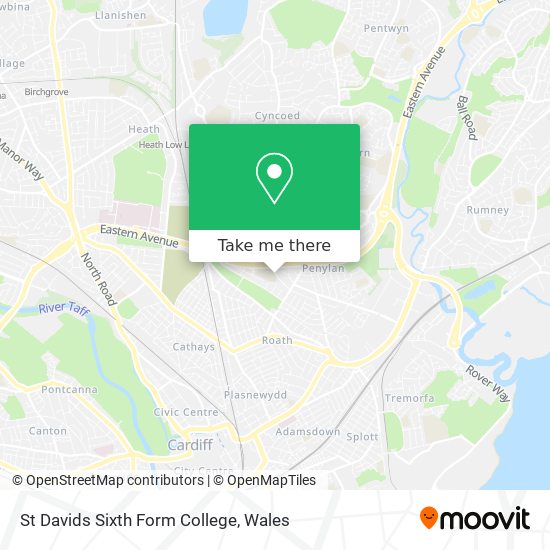 St Davids Sixth Form College map