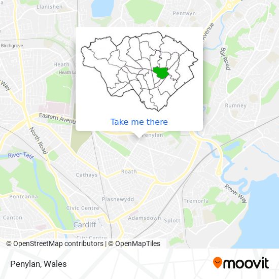 Penylan map