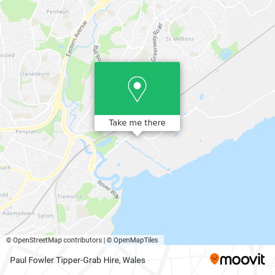 Paul Fowler Tipper-Grab Hire map