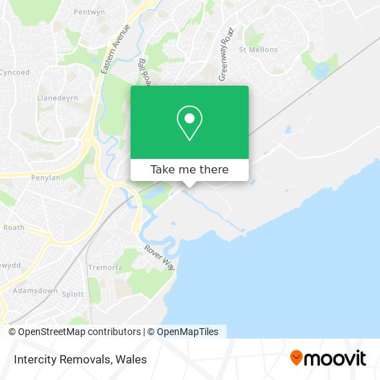 Intercity Removals map