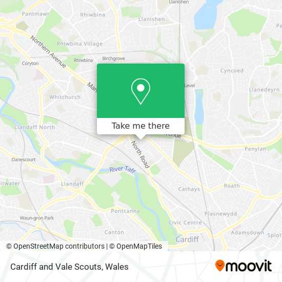 Cardiff and Vale Scouts map
