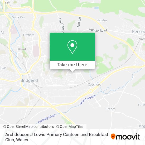 Archdeacon J Lewis Primary Canteen and Breakfast Club map