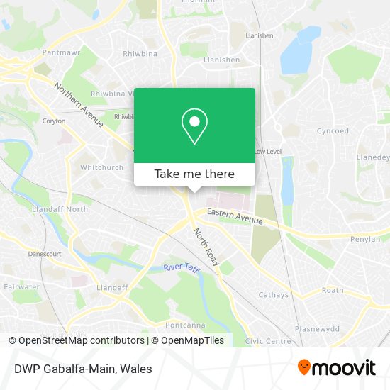 DWP Gabalfa-Main map