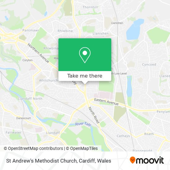 St Andrew's Methodist Church, Cardiff map