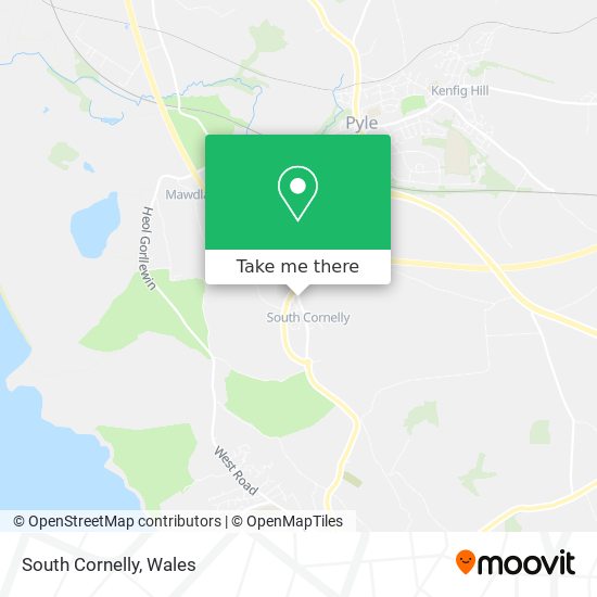South Cornelly map