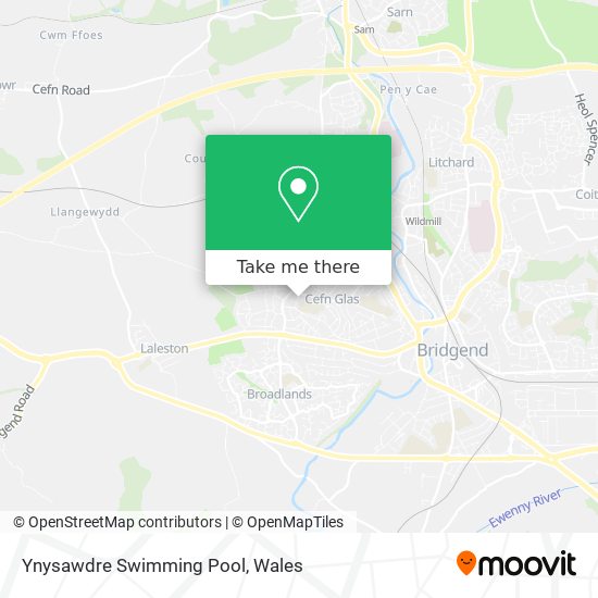 Ynysawdre Swimming Pool map