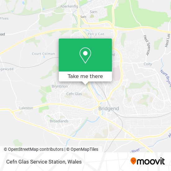 Cefn Glas Service Station map