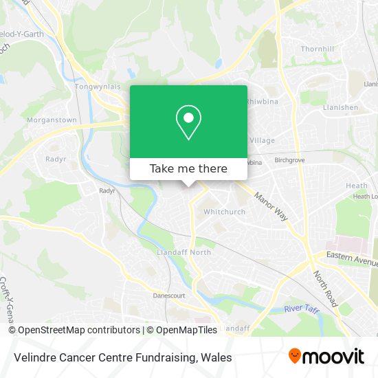 Velindre Cancer Centre Fundraising map