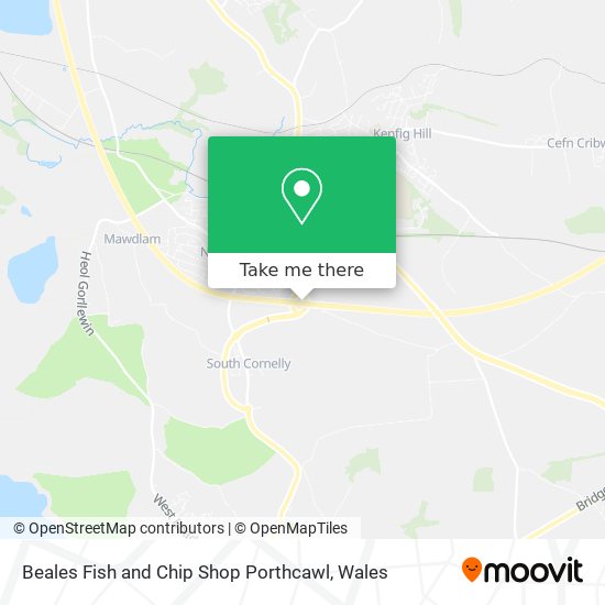 Beales Fish and Chip Shop Porthcawl map