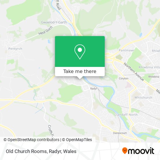 Old Church Rooms, Radyr map