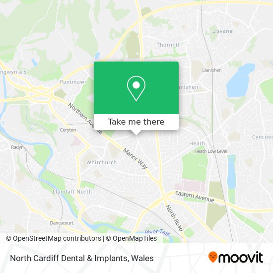 North Cardiff Dental & Implants map