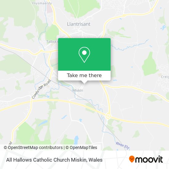 All Hallows Catholic Church Miskin map