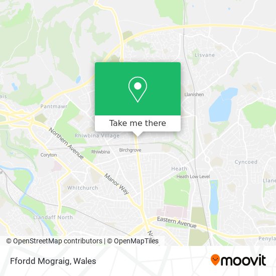 Ffordd Mograig map