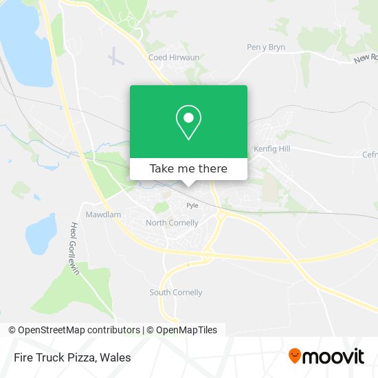 Fire Truck Pizza map