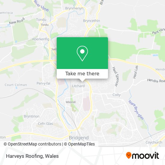 Harveys Roofing map