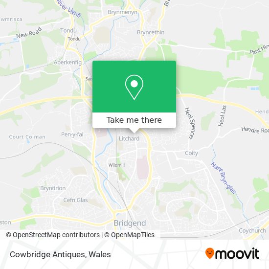 Cowbridge Antiques map