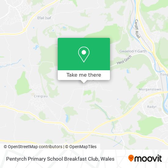 Pentyrch Primary School Breakfast Club map