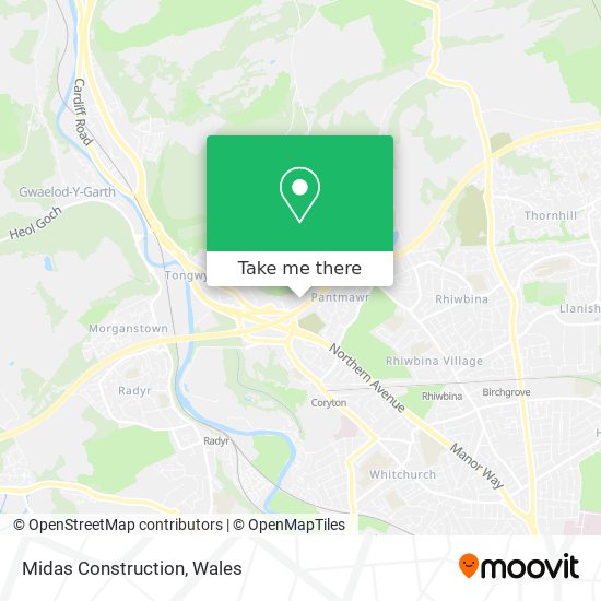 Midas Construction map