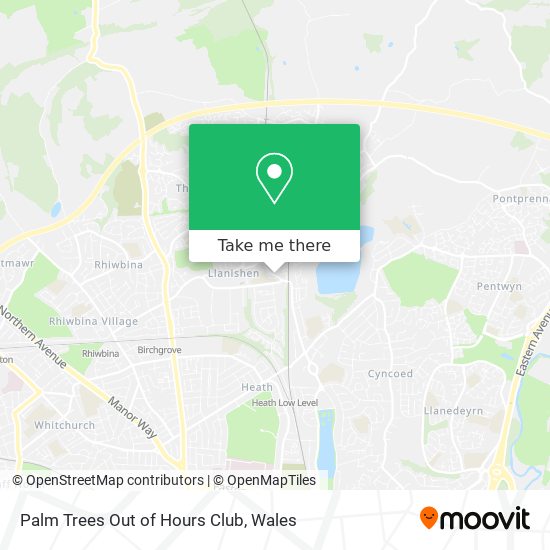 Palm Trees Out of Hours Club map