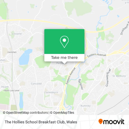 The Hollies School Breakfast Club map
