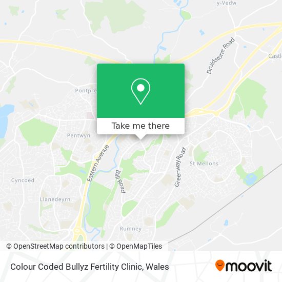 Colour Coded Bullyz Fertility Clinic map