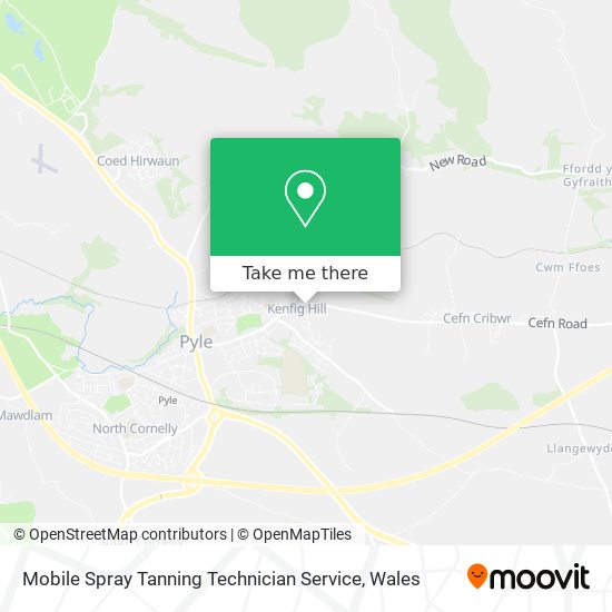 Mobile Spray Tanning Technician Service map