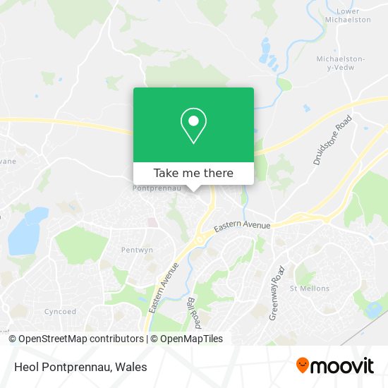 Heol Pontprennau map