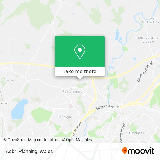 How to get to Asbri Planning in Cardiff by Bus or Train?