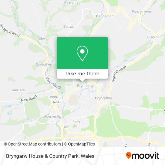 Bryngarw House & Country Park map